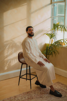Sand Beige Emirati Thobe | Japanese Cotton