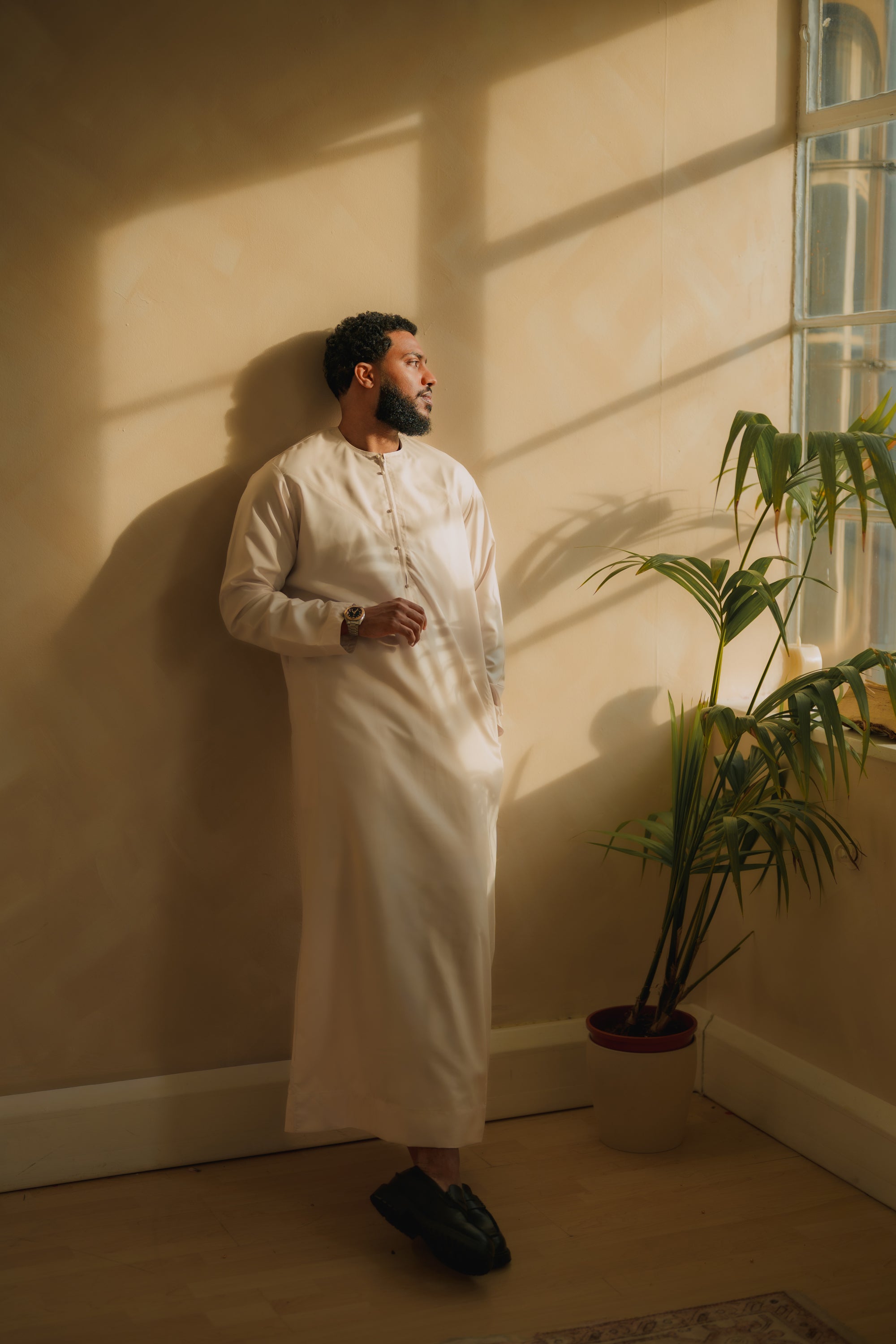 Sand Beige Emirati Thobe | Japanese Cotton