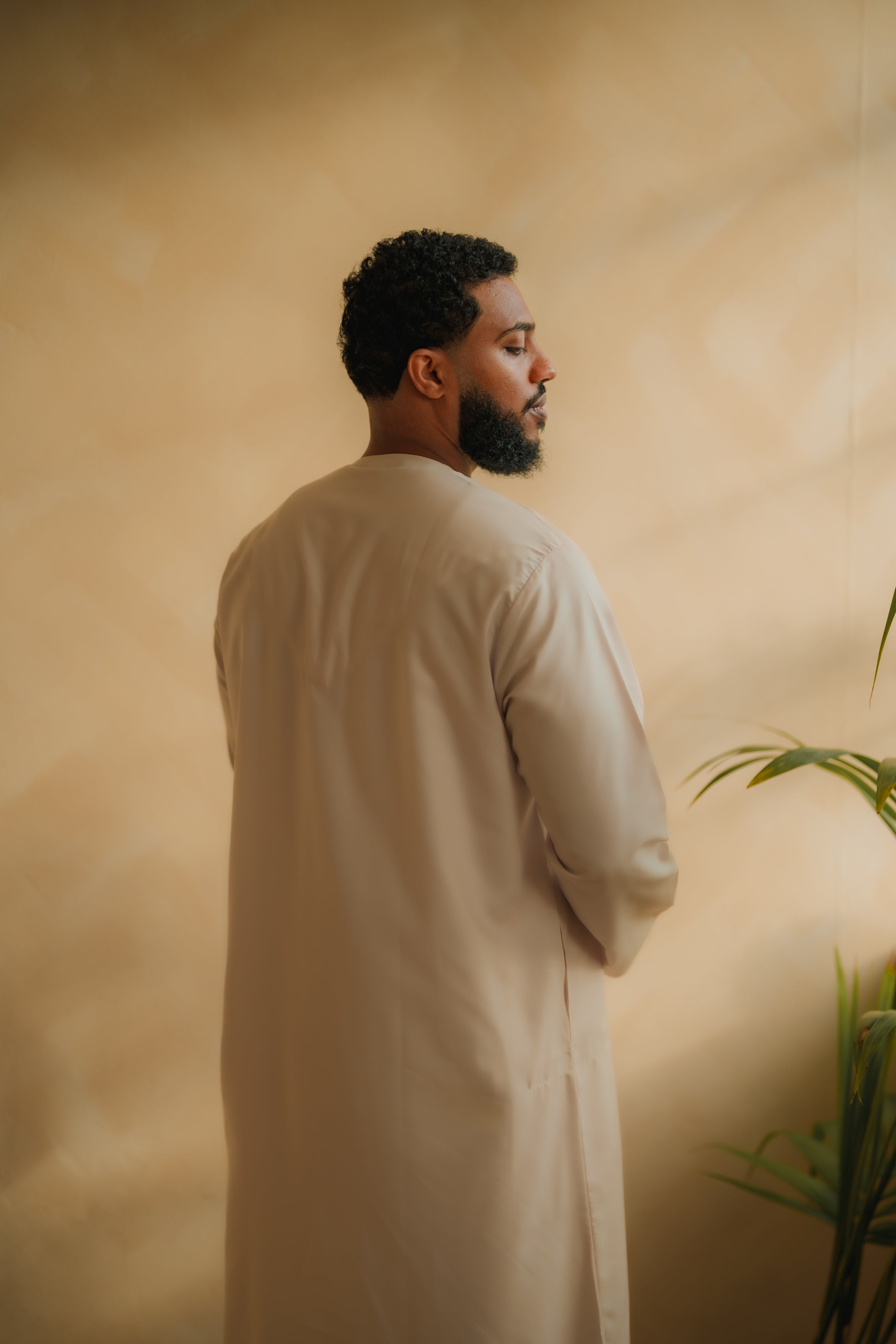Sand Beige Emirati Thobe | Japanese Cotton