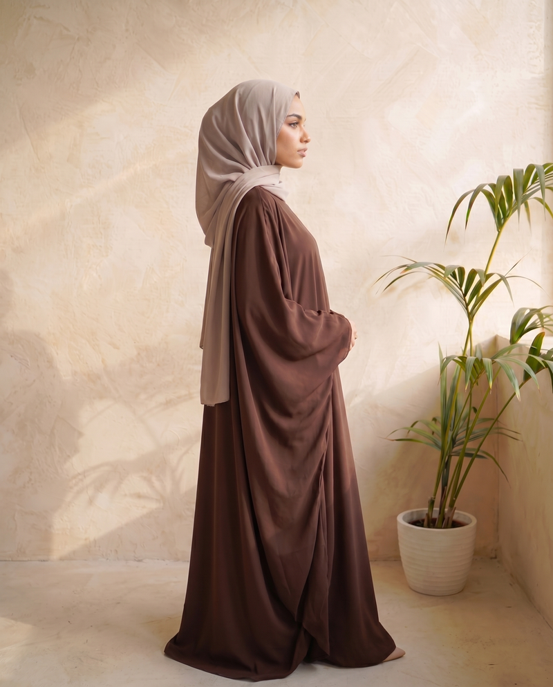 Brown Batwing Abaya