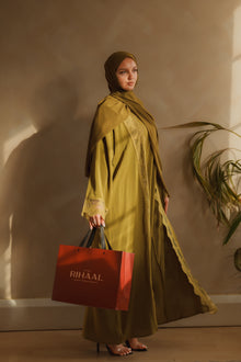 Green Lace Abaya