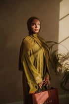 Green Lace Abaya