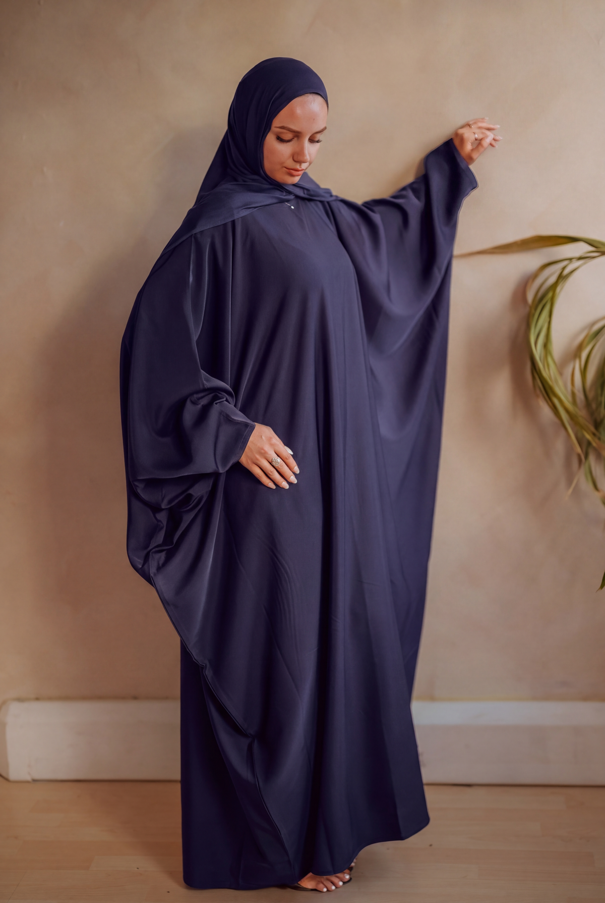 Navy Batwing Abaya