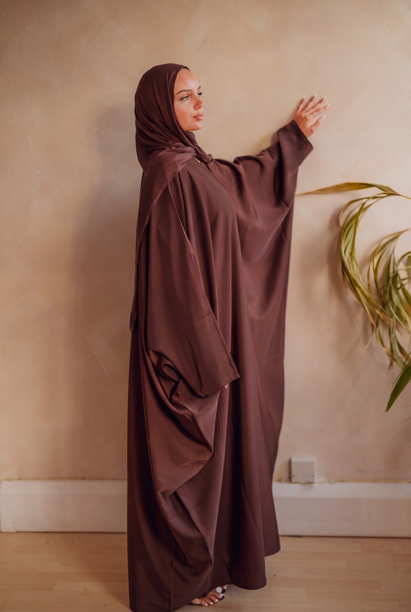 Brown Batwing Abaya