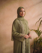 Pistachio Lace Abaya [New Collection]