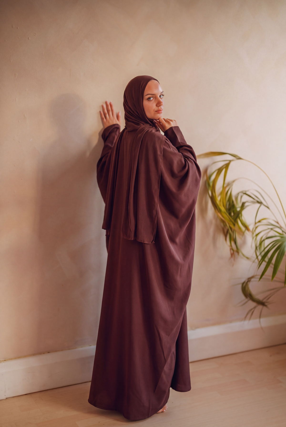 Brown Batwing Abaya