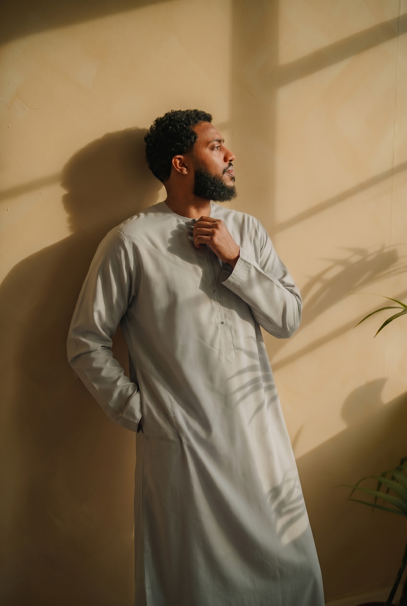 Sage Green Emirati Thobe | Japanese Fabric