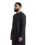 Black Emirati Thobe | Japanese Cotton