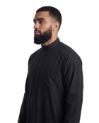 Black Kuwaiti Thobe | Japanese Cotton