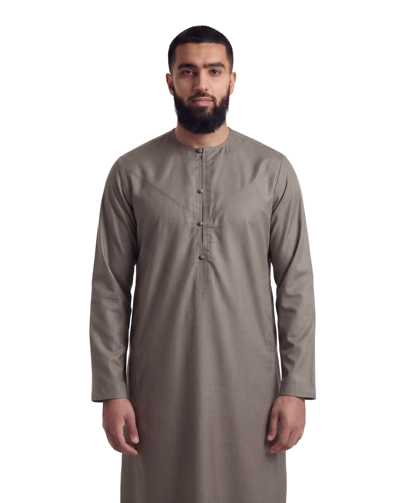 Brown Emirati Thobe | Japanese Cotton