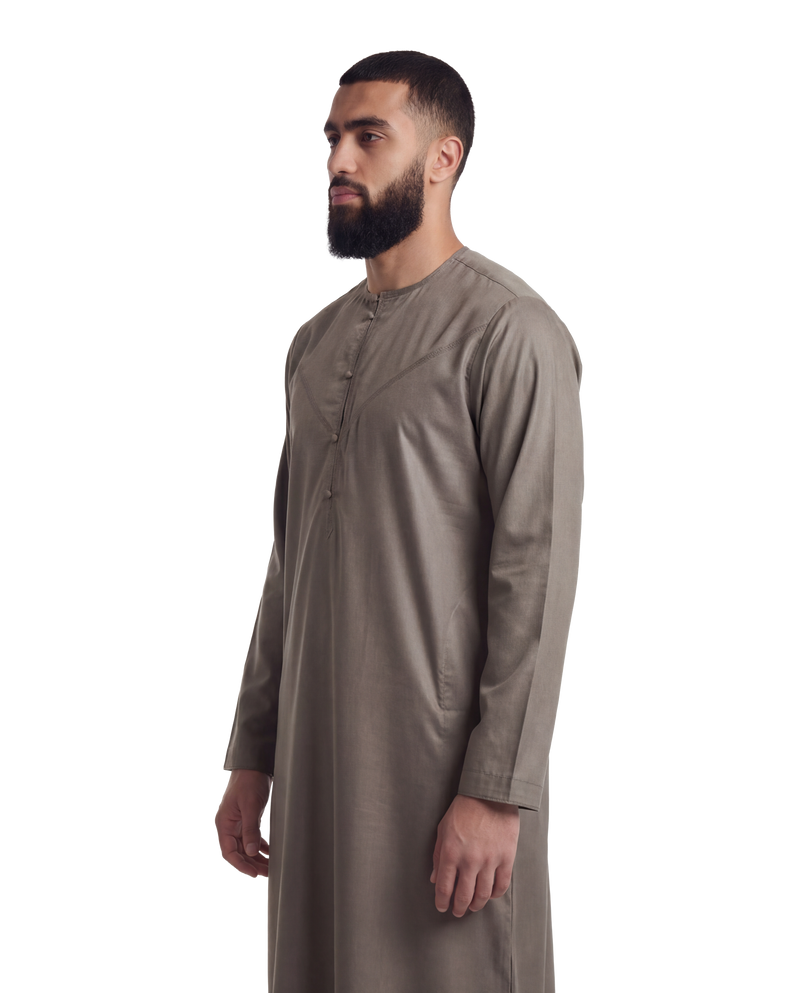 Brown Emirati Thobe | Japanese Cotton