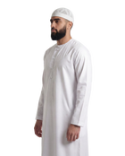 Textured White Emirati Thobe | Japanese Fabric