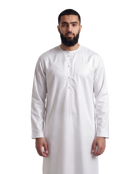Textured White Emirati Thobe | Japanese Fabric