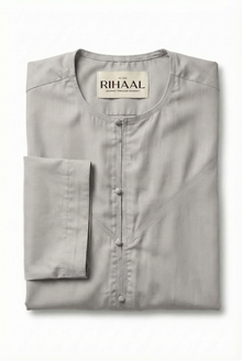 Grey Emirati Thobe | Japanese Cotton