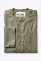 Desert Olive Green Emirati Thobe | Japanese Cotton