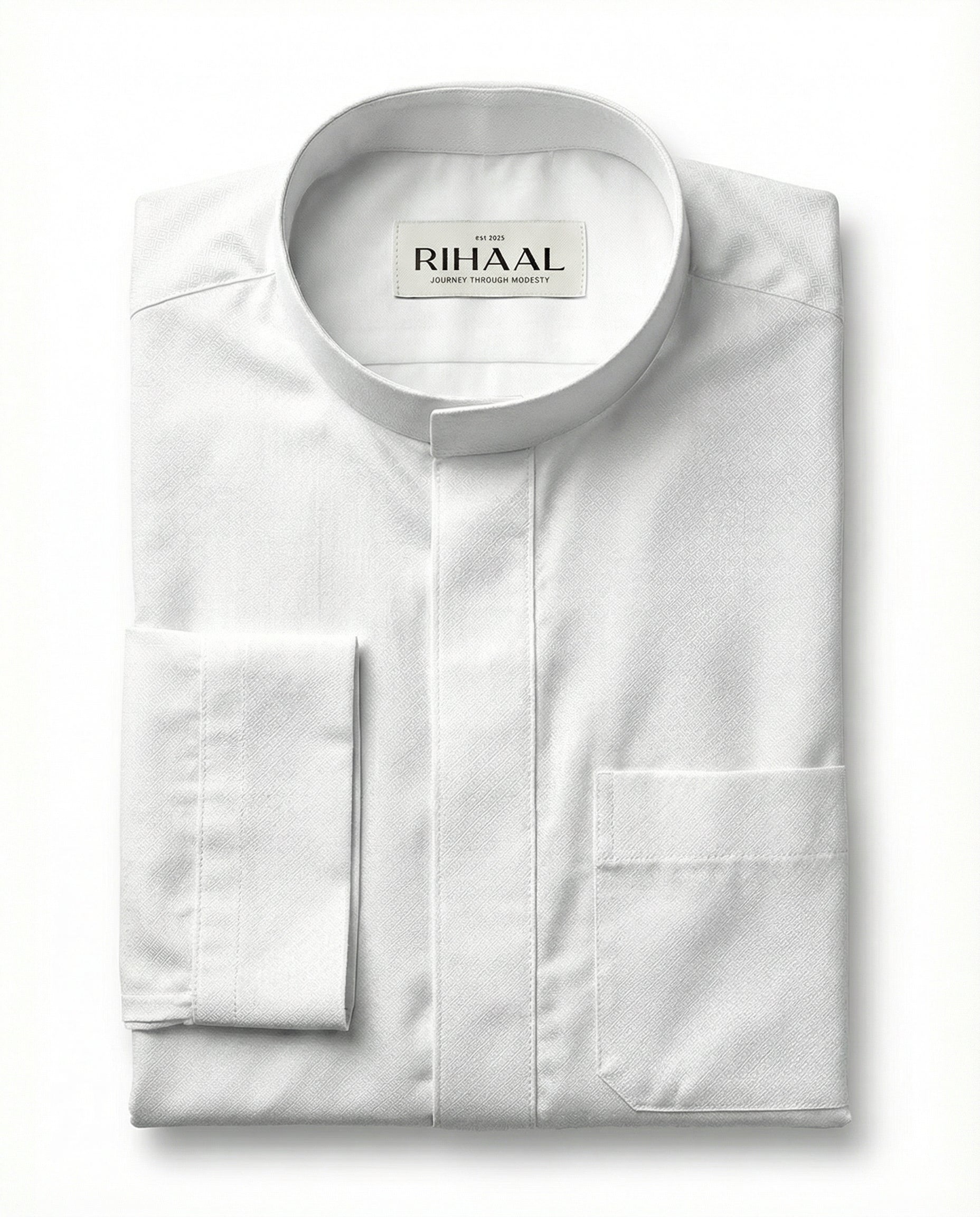 Textured White Kuwaiti Thobe | Japanese Fabric