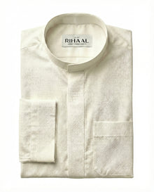 Textured Off White Kuwaiti Thobe | Japanese Fabric