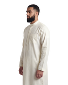 Textured Off White Kuwaiti Thobe | Japanese Fabric