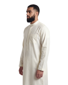 Textured Off White Kuwaiti Thobe | Japanese Fabric
