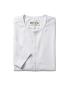 White Round Collar Thobe | Japanese Cotton