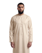 Sand Beige Emirati Thobe | Japanese Cotton