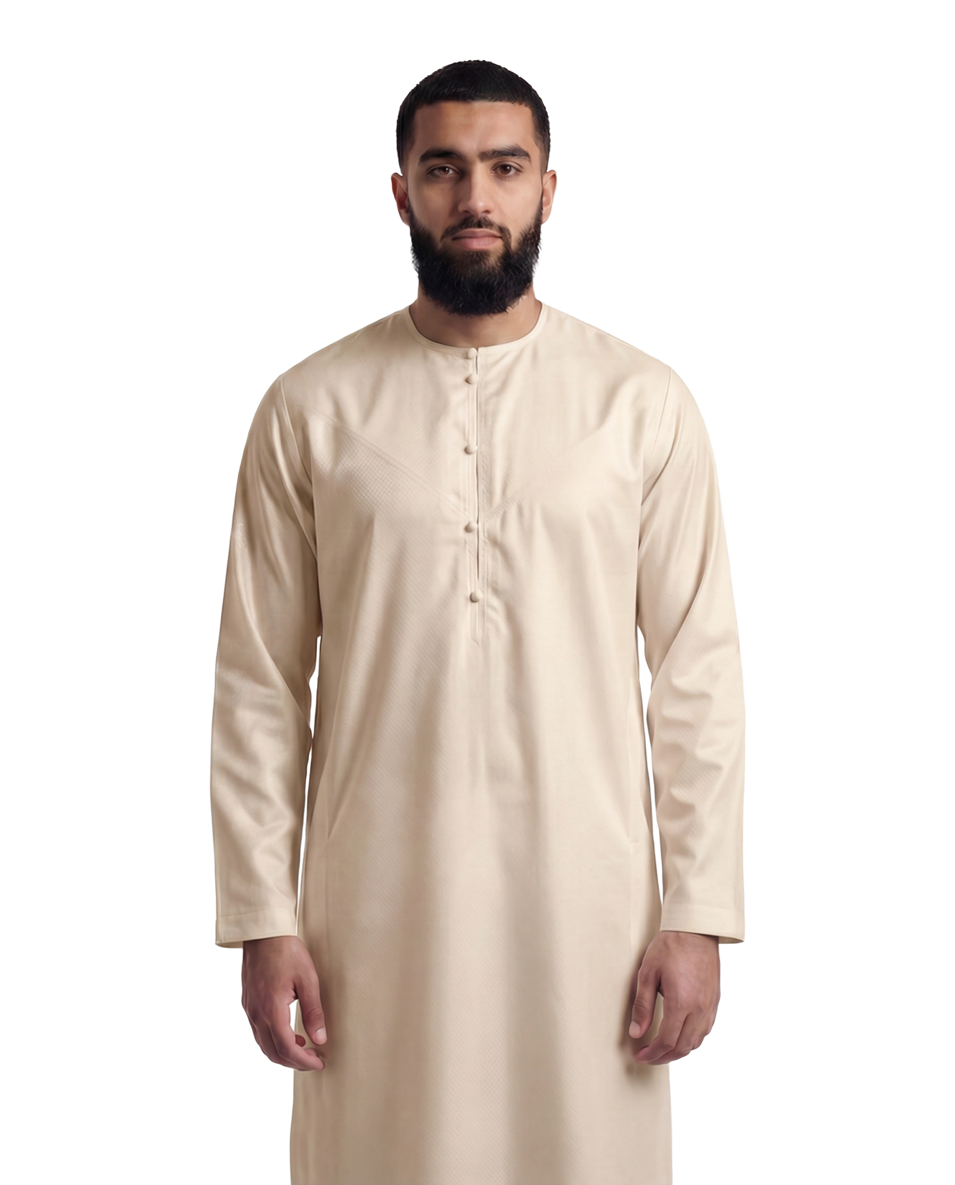 Sand Beige Emirati Thobe | Japanese Cotton