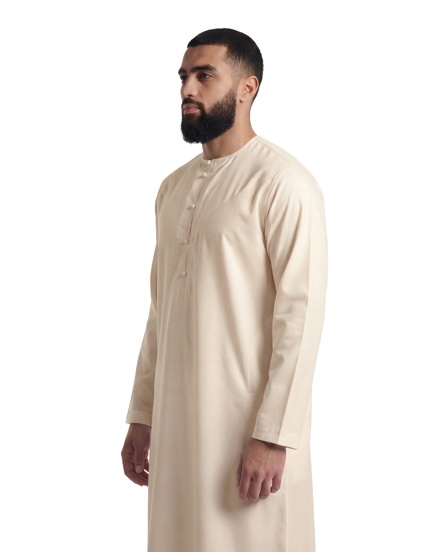 Sand Beige Emirati Thobe | Japanese Cotton