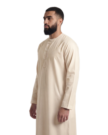 Sand Beige Emirati Thobe | Japanese Cotton