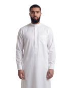 Textured White Kuwaiti Thobe | Japanese Fabric