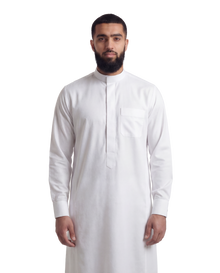 Textured White Kuwaiti Thobe | Japanese Fabric