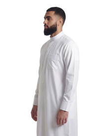 Textured White Kuwaiti Thobe | Japanese Fabric