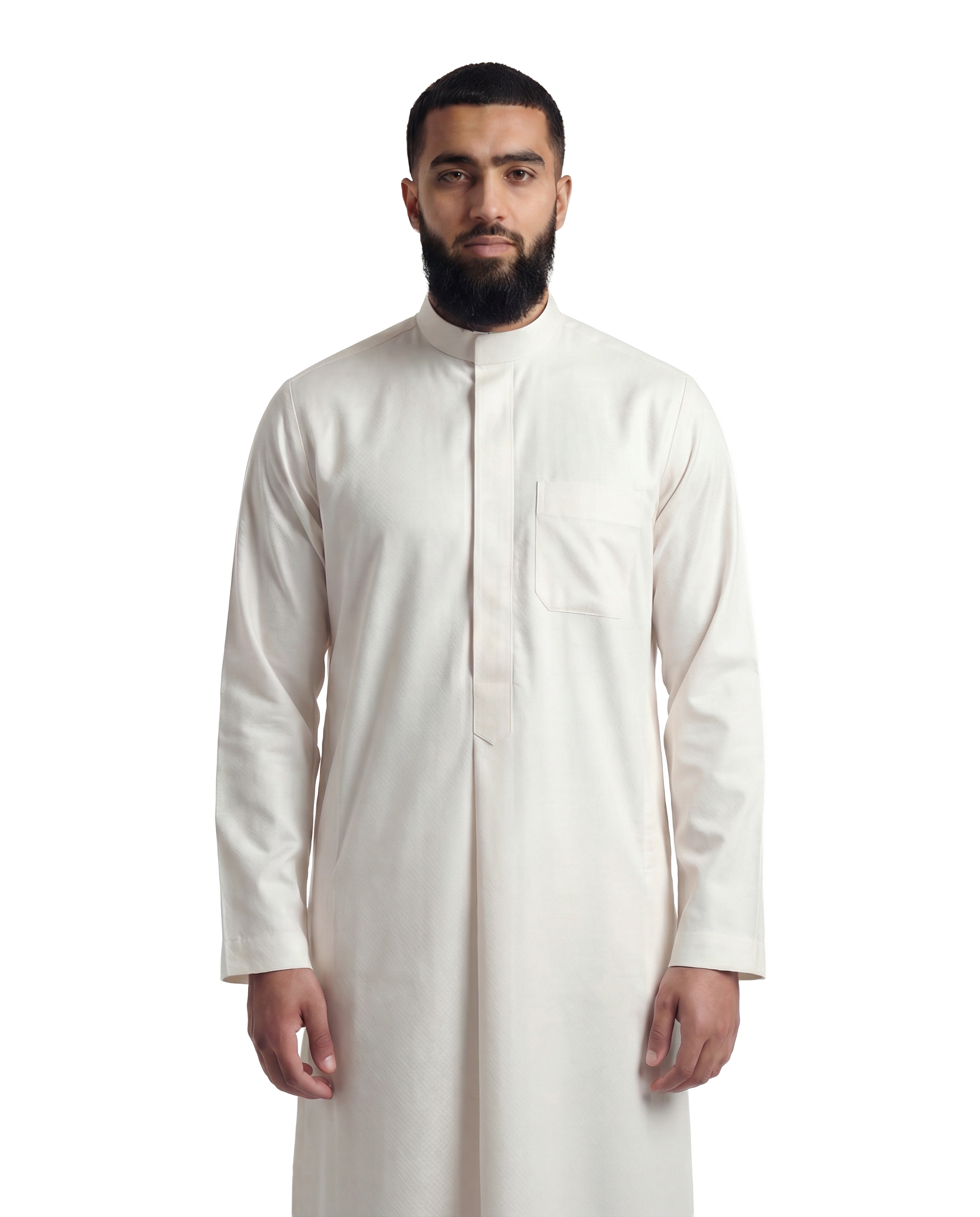 Textured Off White Kuwaiti Thobe | Japanese Fabric